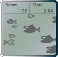 The Fish Game on a Performance Monitor screen