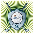 IRGolf badge with crossed golf clubs and a ball